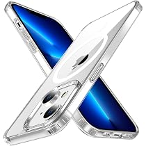tigratigro Cover Magnetica per iPhone 14 Pro Max, Compatibile con MagSafe Ricarica Wireless, Anti Ingiallimento, Antiurto di Grado Militare, Custodia magnetica, Retro Antigraffio Trasparente