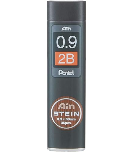 Mine Per Matita Meccanica Pentel 0.9mm 2B - Confezione Da 3 Tubi (45 Mine Totali) - Foto 7