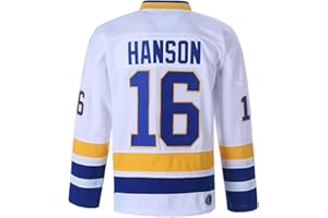 BOROLIN Hanson Brothers Charlestown Chiefs 16 Jack 17 Steve 18 Jeff Slap Shot Movie Ice Hockey Trikot