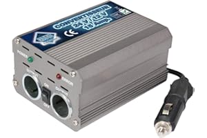 HTC MOVE HTC - CONVERTISSEUR DE Tension DE 24V A 12V, 15A + 2 Prises Allume-Cigare