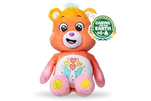 Care Bears - Basic Fun Thankful Heart Bear 22 cm plusz – błyszcząca plakietka w kształcie serca – miękka przytulanka dla dzieci i kolekcjonerów od 3 lat