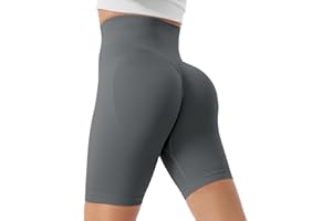 Zhiaek Gym Shorts Damen Booty Scrunch Butt Sport Shorts Damen Push Up Nahtlos Sporthose Kurz Leggings High Waist für Yoga Workout Athletic Fitness