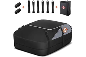 Sailnovo Bolsa de Techo de 580 L/20 cúbicos, Impermeable, con 6 Ganchos para Puerta, Bolsa de Transporte de Techo Grande para Coches sin/con Barras de Techo/portaequipajes/rieles