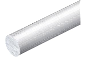 sourcing map 1Pcs 1 3/16"(30mm) Dia Round Aluminum Rod, 13"(330mm) Long 6061 Aluminum Round Rod Solid Lathe Bar Stock for Industry Construction DIY Crafts