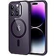 ESR for iPhone 14 Pro Case, MagSafe Phone Case Supports Magnetic Wireless Charging, Shockproof Military-Grade Protection, Scratch-Resistant Back, Classic Hybrid Cover for iPhone 14 Pro, Clear Purple