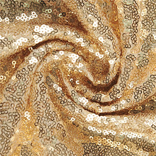 EALSN Frauen Pailletten Abend Party Kleider Sleeveless V-Ausschnitt Cocktail Lange Kleider,Gold-S - 6