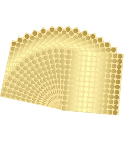 Ronde Kleurcodering Dot Label Gouden Cirkel Sticker Metallic Folie 3,5