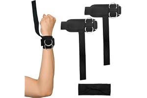 DAWRIS 2 st tyngdlyftningsarmband med D-ringar fitnessband för träning och styrketräning med sportpannband, kabelmaskin, body
