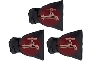 CXXTKCXXLC Außen Wasserhahn Abdeckung Frostschutz, 3 Stück Verdickung Thermoschutz für Garten Wasserhahn, Winterschutz für Außenwasserhahn, Verdickt, Wärmeschutz, Sonnenschutz, Wasserdicht, Frost - 14 x 19cm