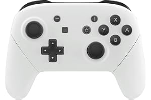 eXtremeRate Coque Manette pour Nintendo Switch Pro,Coques Avant Arrière Poignées Grips pour Switch Pro Controller,Blanc