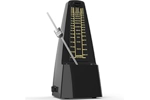 AODSK Mechanical Metronome,Universal Metronome for Piano,Guitar,Violin,Drums and Other Instruments,Standard,Black