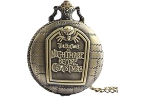 JewelryWe Bijoux Collier avec pendentif pour homme femme garçon pendentif multi modèles couleur bronze montre de poche classique cadeau