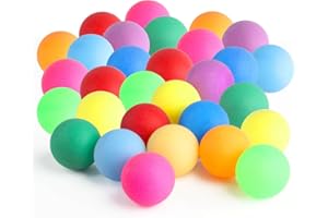MUZHUPGUZ 30 Pcs Table Tennis Balls, 40mm Colored Ping Pong Balls, for Cats and Dogs Party, Plastic Colorful Table Tennis Ball for Arts and Crafts, Homeschool, Sports, Beginners Adults