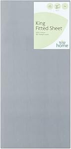 Morrisons 100 Percent Cotton Grey King Fitted…|200