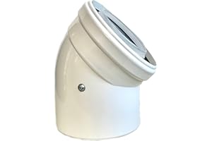 UZMAN-VERSAND 45° Konzentrisches Luft/Abgasbogen Ø 80/125 mm, Innen Kunststoff PP/Außenrohr Kunststoff PP.. DN 80/125 Bogen, Winkel, Abgas-Rohr Abgassystem Brennwert, Abgasleitung, Doppelrohr, Abgasrohr, Rohre