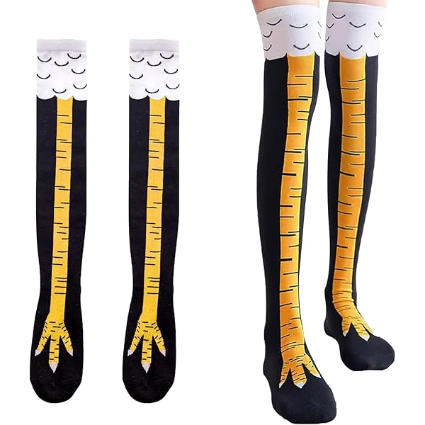 Calze A Forma Di Zampe Di Pollo - Divertenti, Per Cosplay E Feste, Alte Al Ginocchio