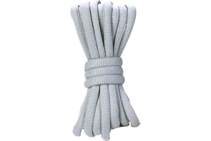 DANRAW STORES [PAIR] Oval Round Shoe laces, 6mmx140cm, Soft Trainer Lace, Sneaker Lace, Polyester Knit, Sports, Casual, Hiking, Mountaineering, Walking, Running