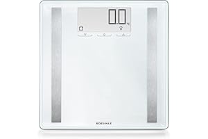 Soehnle Shape Sense Control 200 Pesa Persona Elettronica, Vetro di Sicurezza, 36 x 35 x 3.2 cm