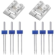 Doppelnadel-Set Für Nähmaschine – 6 Zwillingsnadeln & 3 Nähfüße Inkl. Box