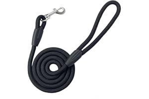 AITODOS TA Aitodos® 1.5m Rope Dog Lead, Anti-Pull Dog Leash, Suitable for Training or Walking, Suit for Extra Large, Medium, Small Dogs, Diameter of Dog Leads 1.2cm, Black