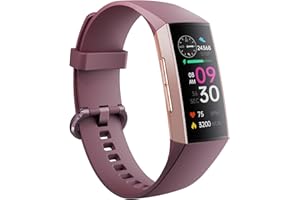 SANZEN Hommes femmes Trackers d'activité 1.1 '' AMOLED écran montre de fitness avec fréquence cardiaque pression artérielle moniteur de sommeil calorie Tracker pas à pas compteur Android et iOS (Violet 1)
