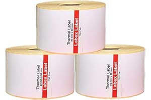 ‎LABEX LABEL Labex Label Thermo etiketten 50x50 mm – 3 Rollen à 750 Thermoetiketten auf Rolle – Barcodeetiketten, Lageretiketten, Paketaufkleber – Kompatibel mit Zebra, Argox, Sato