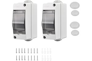 EYPINS 2 x skrzynka rozdzielcza natynkowa, mały rozdzielacz IP65-1, 3 moduły, skrzynka bezpiecznikowa natynkowa do ogrodów, gospodarstw rolnych, kolumn ładowania