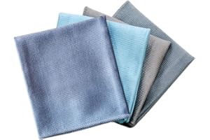 FYHappy Chiffons de nettoyage en microfibre - Non pelucheux - Pour fenêtres, verres, miroirs, plats, couverts en acier inoxydable - Lot de 4 couleurs aléatoires - Taille 60x40cm