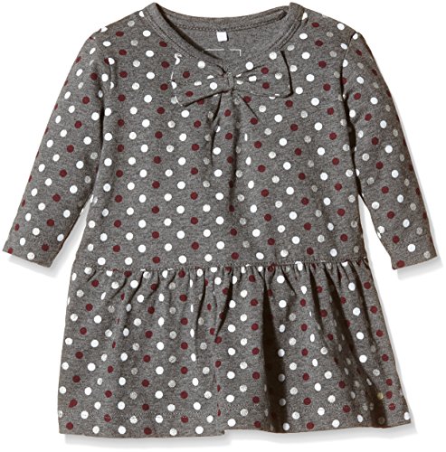 NAME IT Baby Girls Crew Neck Long Sleeve Dress -  Multicoloured - 6-9 Months