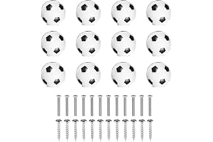 JINTANG 12PCS bouton de meuble,bouton de football enfant,avec 2 tailles de vis,poignée de meuble pour tiroir,armoire et penderie