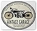Produktbild Man Cave Mouse Pad by Lunarable, Grunge Retro Rubber Stamp Vintage Garage Custom Motorcycle Repair Art Print, Standard Size Rectangle Non-Slip Rubber Mousepad, Black Eggshell