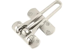 Litensh Türkettenschloss für Haustür, Schwingstange Türschutzschloss, Sicherheitstürkettenriegel für Zuhause Wohnung Hotel Schlafsaal (Silber)