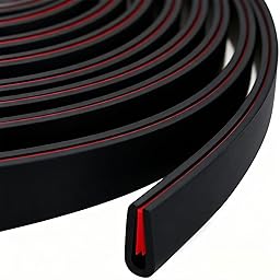 Rusoz Gummi Kantenschutz U Profil Kunststoff, Passform 4-5 mm Kantenschutz für Bleche Flexibler Selbstklebender Autotür Kantenschutz(Schwarz, 3m)
