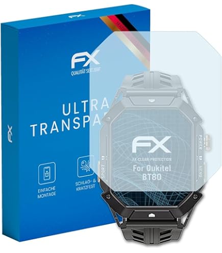 AtFoliX Film De Protection En Verre Plastique Compatible Avec Oukitel BT80 Protecteur D'écran En Verre Hybride 9H FX Glass Screen Protector En Plastique