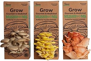 SMART MUSHROOMS Mushroom Growing Kit - Fun, Easy & Delicious | Grow Your Own Oyster Mushrooms | Ready to coook in 14 Days | Foodie/Gardening Gifts (Blue Oyster)