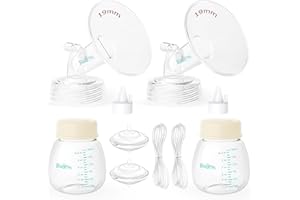 BALIME Breast Pump Parts Compatible with Spectra S1/S2/9 Plus, Not Original Accessories, Full Set Replacements Include 19mm Flanges, Valves, Backflow Protectors (Duckbills Included), Tubings and Bottles
