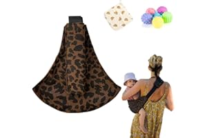 SANILINWILD Baby Sling Carrier, Adjustable Baby Carrier, Adjustable Sling Easy Toddler Carrier Comfortable Baby Wrap Carrier Baby Carrier Wrap for Newborn Up to 3-36 Months (Leopard)