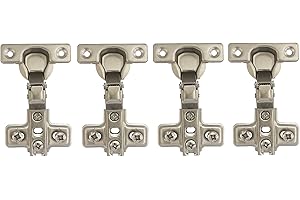 LIKERAINY 95 Grado Cerniera 26mm Battuta Interna senza Ammortizzatore con Montaggio Slide-on per Ante Mobili da Cucina Gabinetto Cerniere per Armadio Porta 4 Pezzi