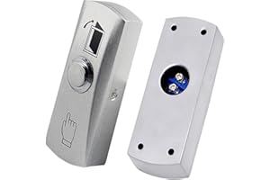 GODELY Pulsante di Uscita, del Campanello del Metallo,per Interruttore Della Porta di Rilascio Dell'uscita, Alloggiamento in Lega di Zinco, Uscita NO/COM, per il Controllo di Accesso