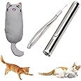 MOSNOW Cat Chase Toys,1 Pack 2 in 1 LED Pointer Cat Toys &1 Pack Cat Catnip Toys, Funny Cat Toys, Pet Interactive Toys for Pet Indoor Exercise Training Tool