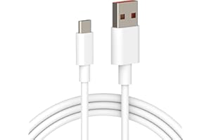 Mi Usb To Type C 120W Hypercharge Cable, 6A Fast Charging Cable With Up To 480 Mbps High-Speed Data Transfer & Sync Cord Compatible With All Xiaomi Smartphones And Devices (White,1 Meter)