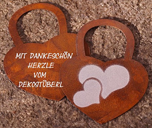 Edelrost Vögel mit Schraube zum Eindrehen in Holz 4 Vögel Metall - 2