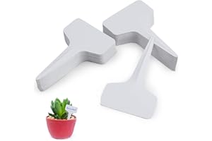DORART HOME Etiquette Jardin pour Plantes, 100 PCS Etiquettes Semis pour Extérieur Pancarte de Potager Résistante aux Intempéries 6x10 cm en Plastique Blanc pour Herbes Parterre de Fleurs Fournitures de Jardin