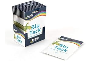 Retail Pack of 12 - Bostik Blu-tack Mastic Adhesive Non-Toxic White 60g Ref 801127