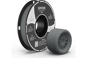 ERYONE TPU Filament 1.75mm, 3D Drucker Filament TPU 0.5kg 1 Spool, -0.05mm, 95A, Grigio