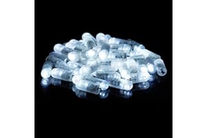 HOSSOM Led Ballons Lichter 50 Stück Led Ballonlichter Runde Mini LED Licht Party Licht Mehrfarbig, für Papierlaterne Hochzeit Neujahr Geburtstag Halloween Weihnachtsfest Dekoration