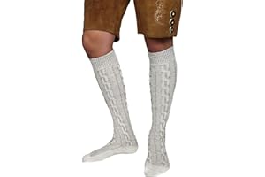 MS-Trachten Calcetín alto, bajo la rodilla, mezclado, color gris