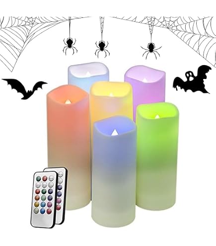 6 Bougies LED Salipt Flamme Vacillante - Multicolore Avec Télécommande Et Minuteur