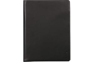 RHODIA 216001C - Portablocco e portadocumenti N°16 NERO - per Bloc-Notes e taccuini in Formato A5 17,5 x 23,5 cm (14,8x21 cm) - Simil Cuoio Italiano Premium - Collezione