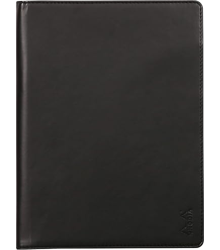 RHODIA 168104C Conférencier Porte-Documents Bleu Nuit - Pour Bloc A5, Pochette Tablette, Simili Cuir Premium
